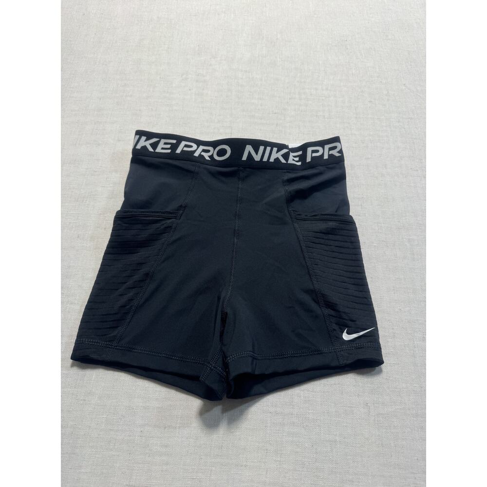 Nike Dri-Fit Pro Mid-Rise 3" Mesh Paneled‎ Shorts Women's Sz S Black Brand New